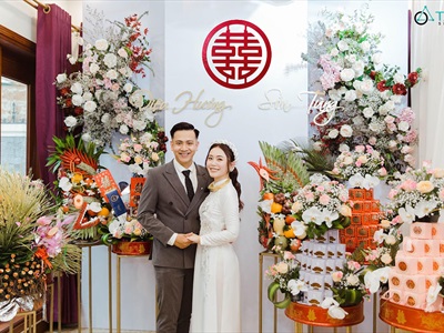Chữ gỗ Song Hỷ tròn - Wedding nhiều kiểu [Gỗ nhẹ - Sơn thủ công] ĐK 30-40cm CHU-GO-23